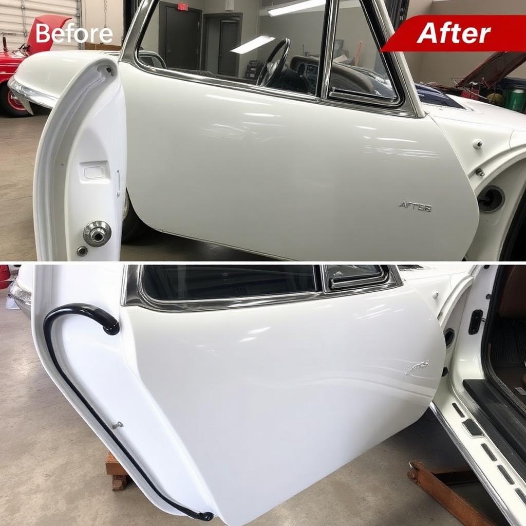 Door damage after repair